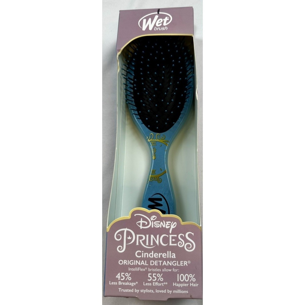 Wet Brush Disney Princess Cinderella Detangler Hair Brush Blue NIP
